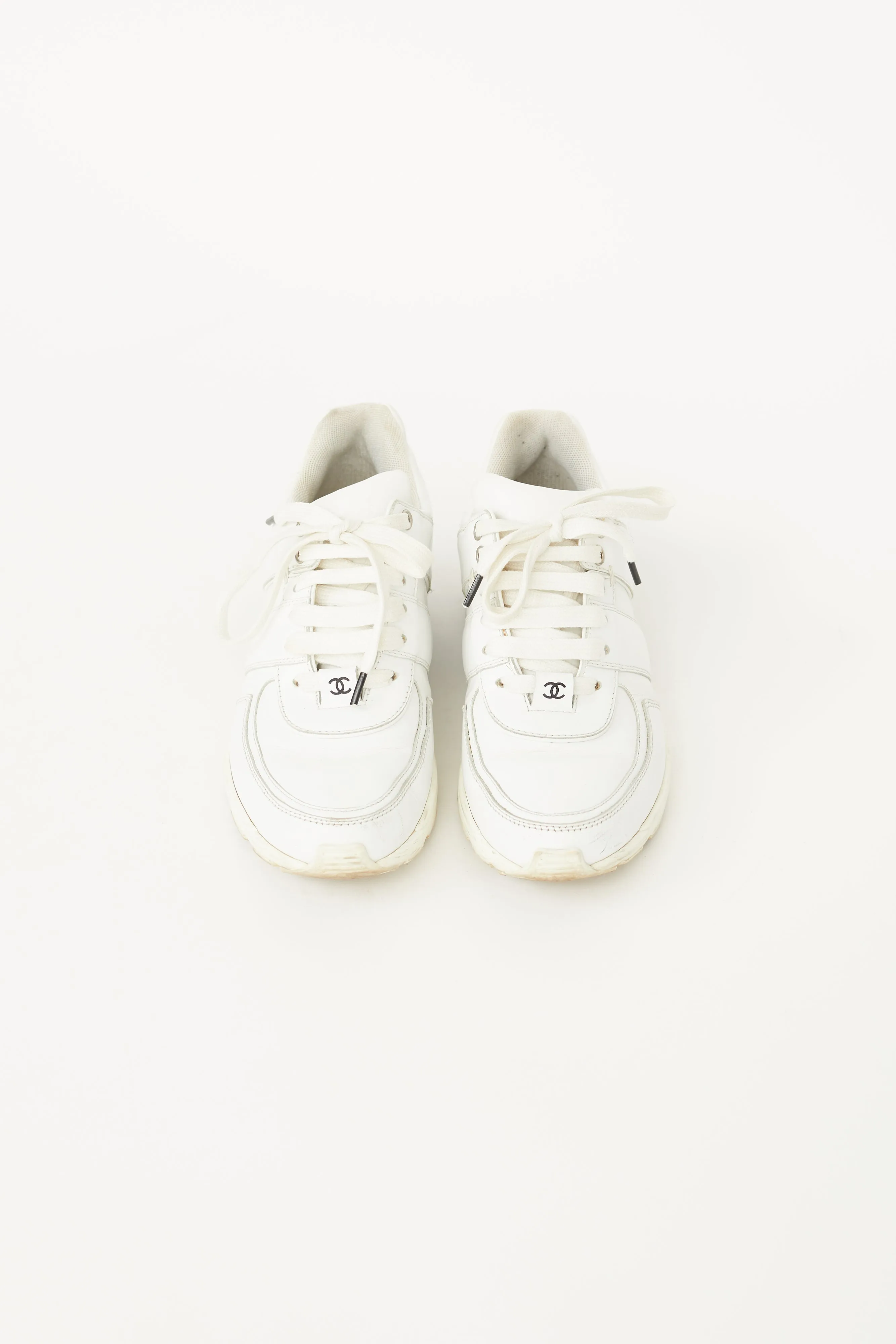 2016 White & Black Leather & Nylon Low-Top Sneaker