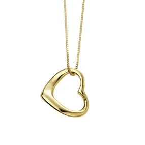 Beginnings Gold Plated Slip on Heart Pendant