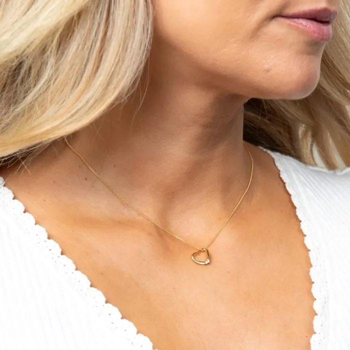 Beginnings Gold Plated Slip on Heart Pendant