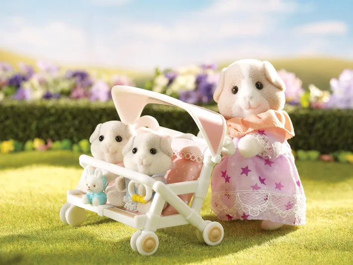 Calico Critters Patty and Paden's Double Stroller Set