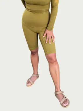 High Top Bike Short in Chartreuse - 11"