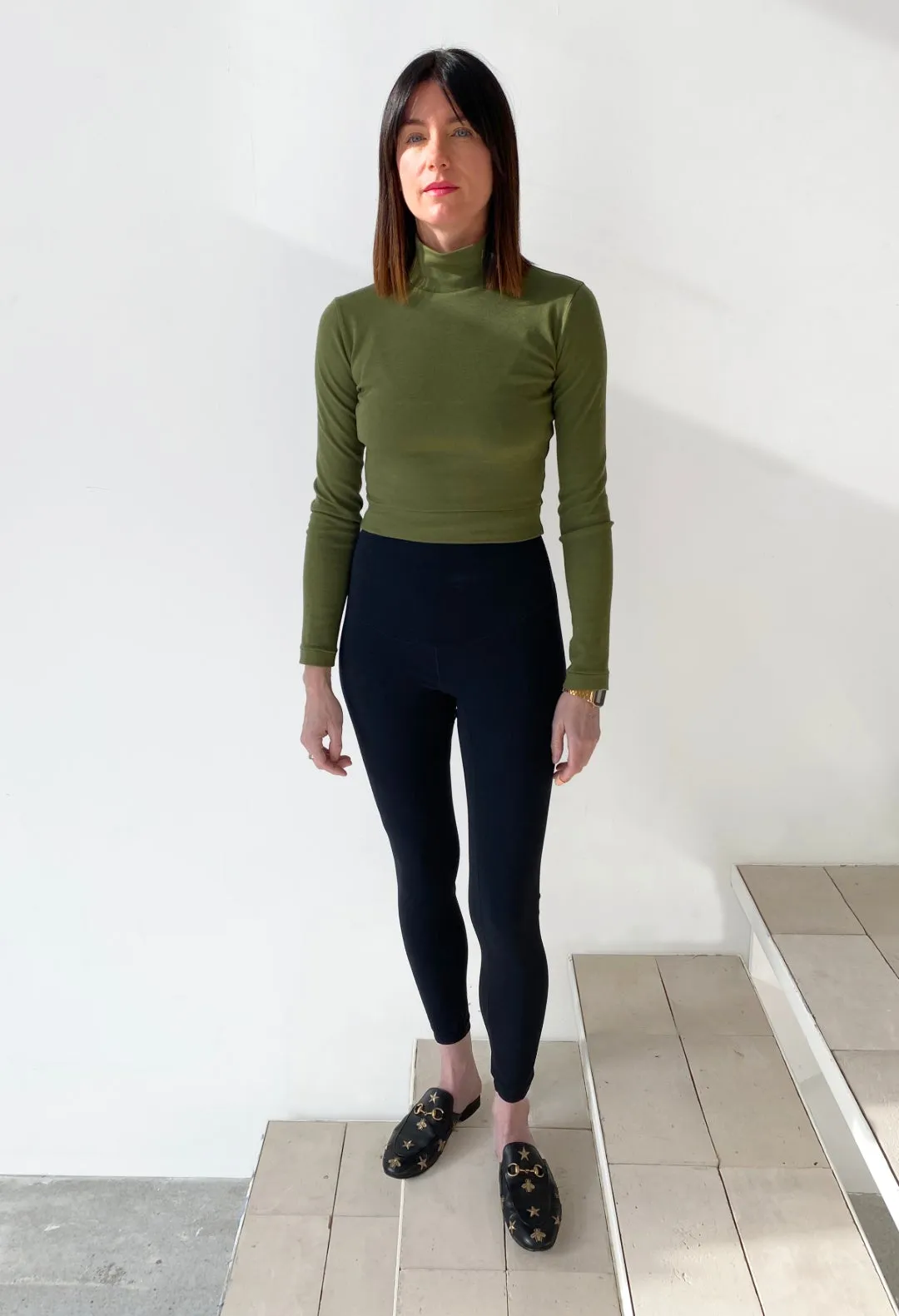 High Top Legging in Deep Black