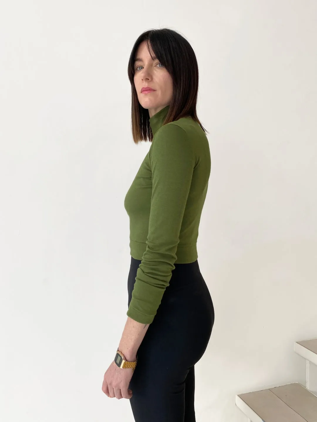 High Top Legging in Deep Black