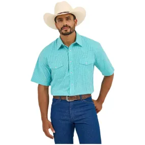 Men's Wrangler Wrinkle Resist Short Sleeve Western Snap Plaid Shirt 112365853