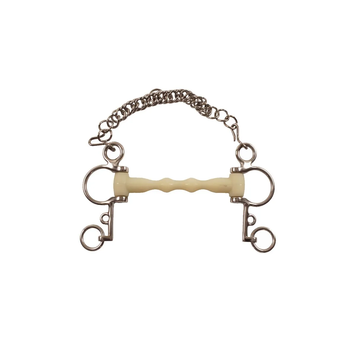PELHAM BIT FLEX WITH CURB CHAIN WITH APPLE FLAVOURED BIT