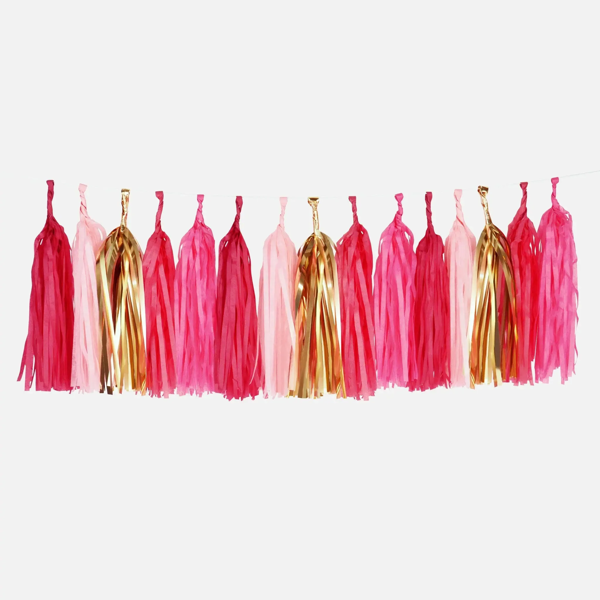 Pink - Gold Tassel Garland